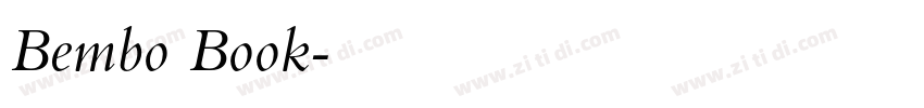 Bembo Book字体转换